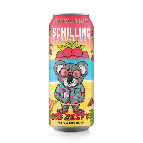 Schilling Big Zesty Raspberry Lemonade Craft Cider Single Can Perspective: back