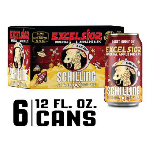 Schilling Excelsior Apple Pie Imperial Cider, 6 cans / 12 fl oz Kroger