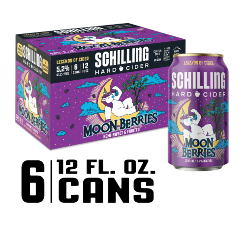 Schilling Moon Berries Blackberry Blueberry Craft Cider Perspective: back
