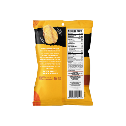 WILDE Chicken & Waffles Protein Chips Perspective: back