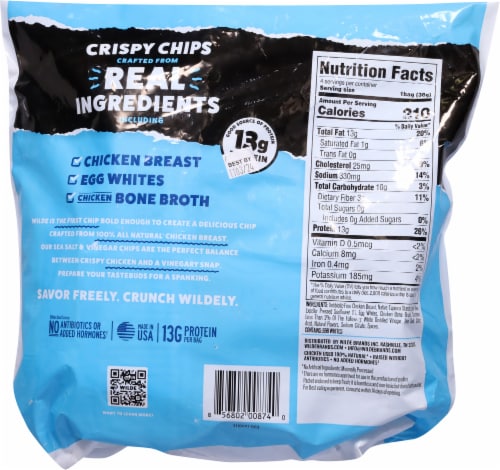 Wilde Sea Salt & Vinegar Protien Chips Perspective: back