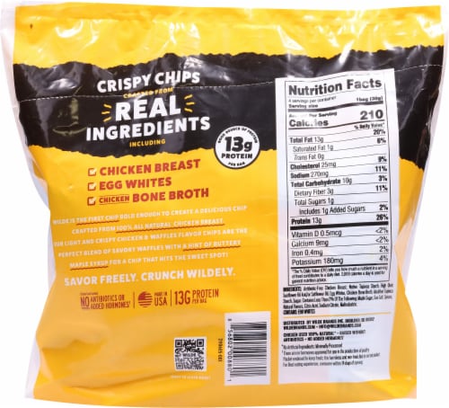 Wilde Chicken & Waffles Protien Chips Perspective: back