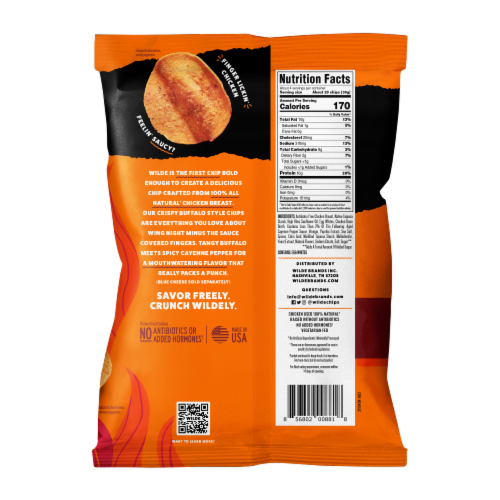 Wilde Protein Chips® Buffalo Chicken Style Chips Perspective: back