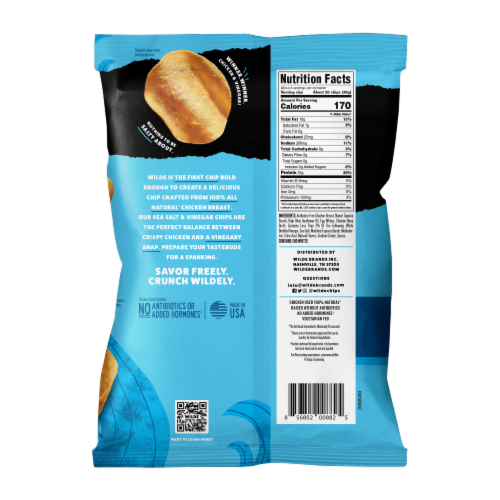 Wilde Protein Chips® Sea Salt & Vinegar Chicken Chips Perspective: back