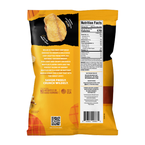 Wilde Protein Chips® Chicken & Waffle Flavor Chips Perspective: back