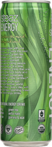 Steaz Organic Berry Energy Drink Perspective: back