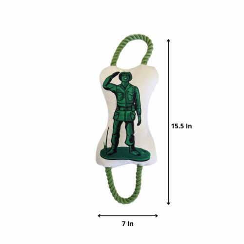 JoJo Modern Pets Retro Army Soldier Printed Plush Dog And Puppy Toy Perspective: back