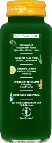 Sol-ti® Chlorophyll Aloe SuperAde Drink Bottle Perspective: back