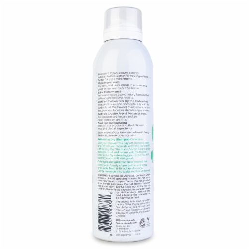 Purezero® Clean Beauty Refreshing Dry Shampoo Spray Perspective: back