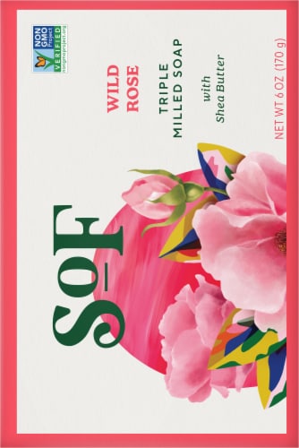 South of France French Milled Oval Soap Climbing Wild Rose Perspective: back