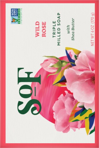 South of France French Milled Oval Soap Climbing Wild Rose Perspective: back