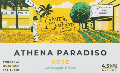 Creature Comforts Brewing Co® Athena Paradiso Pineapple & Lemon Gose Perspective: back