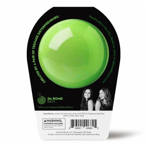 Da Bomb® Bath Glow Bomb™ Honeydew With a suprise Inside Bath Fizzer Perspective: back