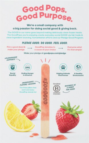 Goodpop® Strawberry Lemonade Pops Perspective: back