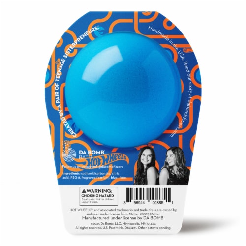 Da Bomb® Hot Wheels™ Blue Bath Bomb Perspective: back