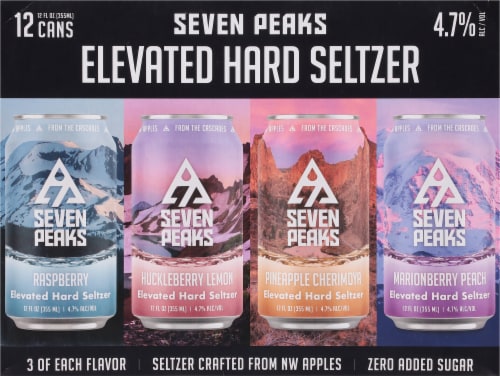 Seven Peaks Seltzer Hard Seltzer Variety Pack Perspective: back