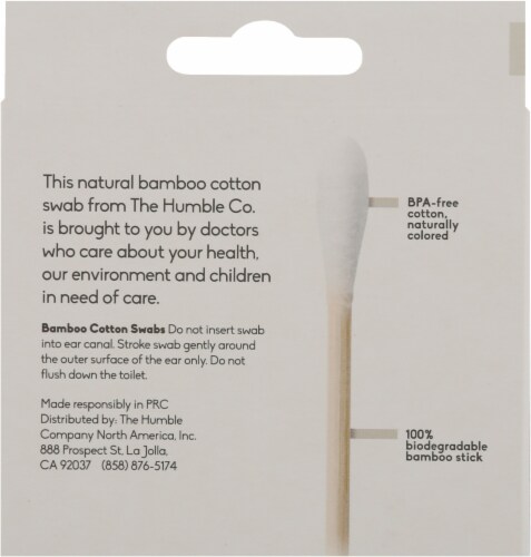 THe Humble Co. Bamboo Cotton Swaps Perspective: back