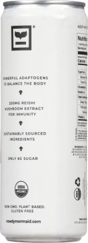 Rowdy® Mermaid Blackberry Ashwagandha Flavored Sparkling Tonic Water Can Perspective: back