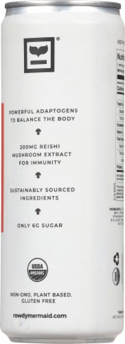 Rowdy® Mermaid Strawberry Holy Basil Flavored Sparkling Tonic Water Can Perspective: back