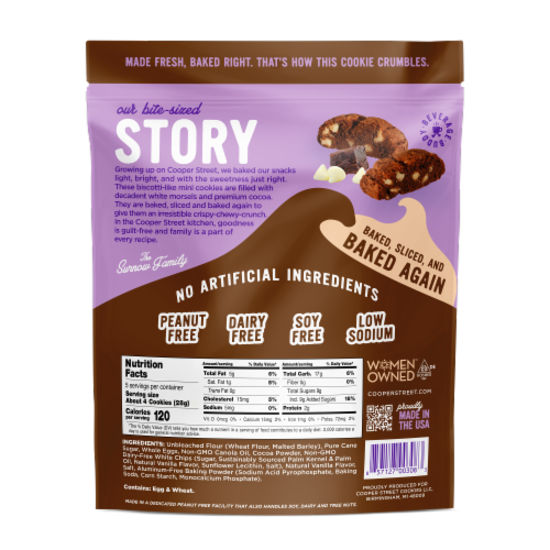 Cooper Street Brownie Chocolate Crunch Mini Twice-Baked Cookies Perspective: back
