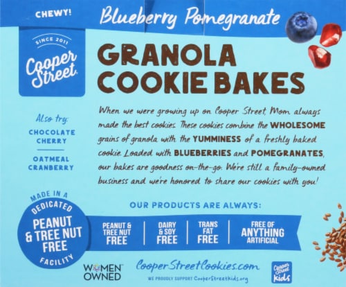 Cooper Street Blueberry Pomegranate Granola Cookie Bakes 6 Count Perspective: back