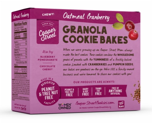 Cooper Street Oatmeal Cranberry Granola Cookie Bakes Perspective: back