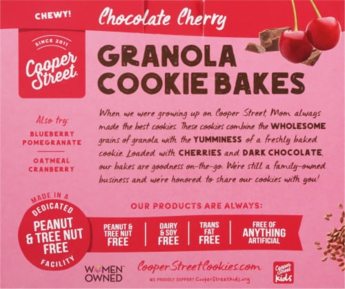 Cooper Street Chocolate Cherry Granola Cookie Bakes 6 Count Perspective: back
