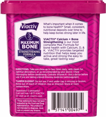 Viactiv Milk Chocolate Calcium Soft Chews Perspective: back