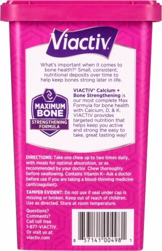 Viactiv® Calcium Plus D Soft Caramel Chews Perspective: back