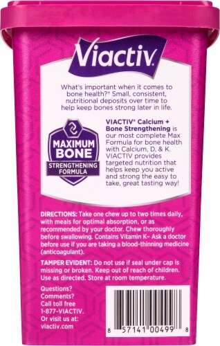 Viactiv Calcium Plus D Milk Chocolate Perspective: back