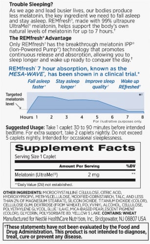 REMfresh® Melatonin Caplets 2mg Perspective: back