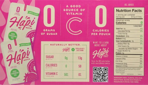 Hapi Water™ Strawberry Kiwi Fortified Water Beverage Perspective: back