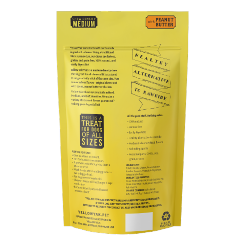 Yellow Yak® Peanut Butter Medium Density Dog Treats Perspective: back