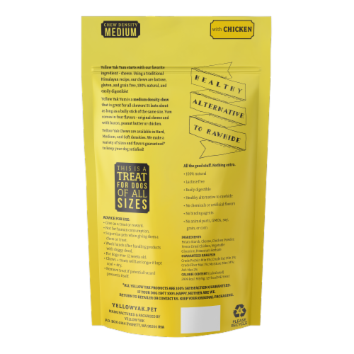 Yellow Yak® Chicken Dog Treats Perspective: back