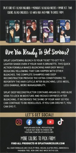 Splat® Lightening Bleach Kit Perspective: back