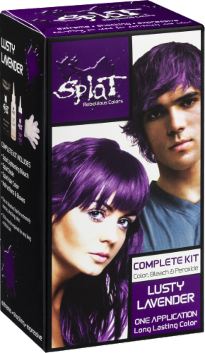 Splat Lusty Lavender Complete Hair Color Kit Perspective: back