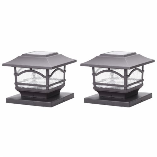 Maxsa 41671 Solar Post Cap Deck Railing Lights Dark Bronze 1