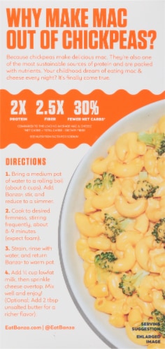 Banza® Mac & Cheese Elbows + Classic Cheddar Chickpea Pasta Perspective: back