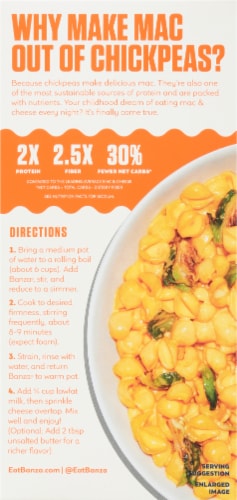 Banza Chickpea Shells & Classic Cheddar Cheese Mac & Cheese Perspective: back