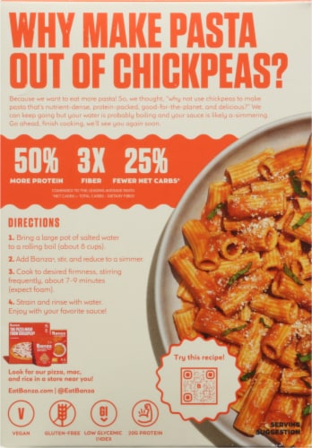 Banza® Chickpea Rigatoni Pasta Perspective: back