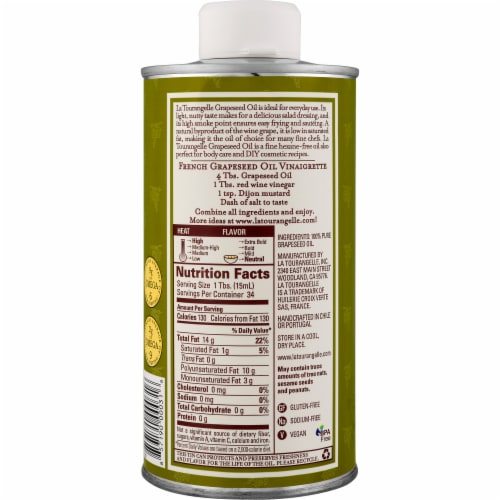 La Tourangelle Grapeseed Oil Perspective: back