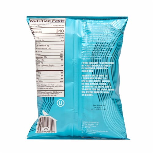 Hen of the Woods Sea Salted Kettle Chips Perspective: back