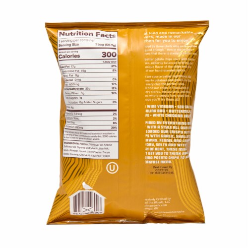 Hen of the Woods Everything Bagel Kettle Chips Perspective: back