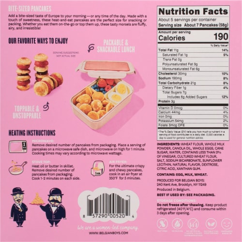 Belgian Boys® Mini Puff Pancakes Perspective: back