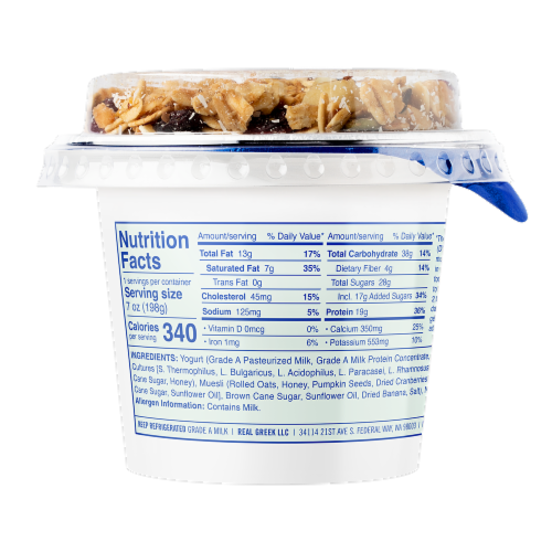 Ellenos Muesli Real Greek Yogurt Cup Perspective: back