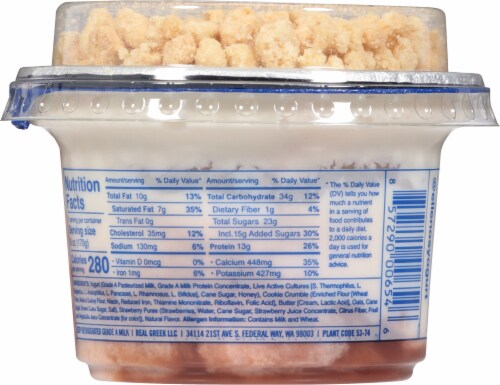 Ellenos® Strawberry Shortcake Delightfully Creamy Greek Yogurt Cup Perspective: back