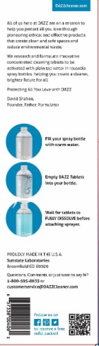 Dazz® Glass Window and Glass Cleaner Fresh Mint Starter Kit Perspective: back