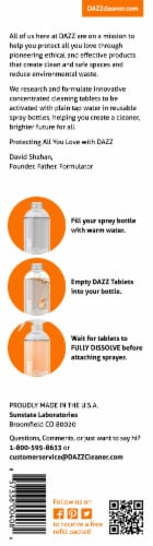 Dazz® Bathroom Cleaner Mandarin Orange Starter Kit Perspective: back