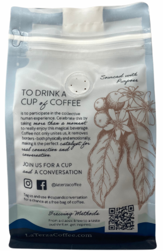 La Terza Breakfast Blend Artisan Coffee Perspective: back