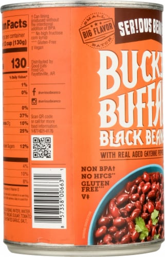 Serious Bean Co® Buckin Buffalo Black Beans Perspective: back